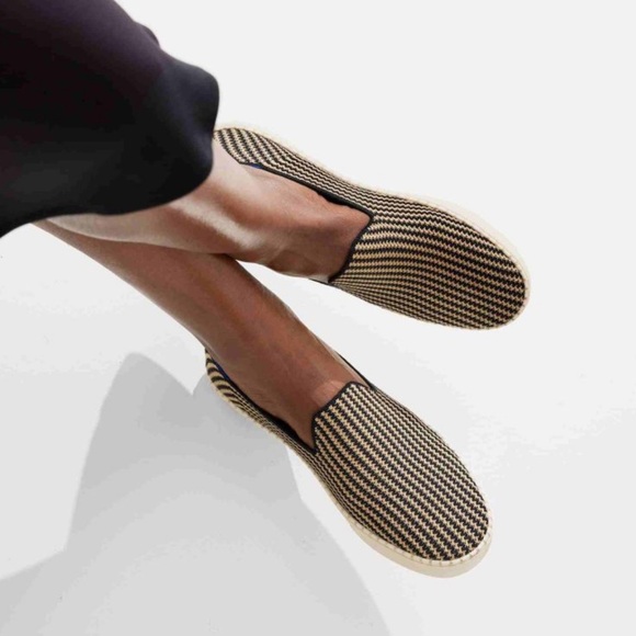 Rothy's Shoes - Rothy's The Original Slip On Sneaker in Toffee Stripe Hemp | 10